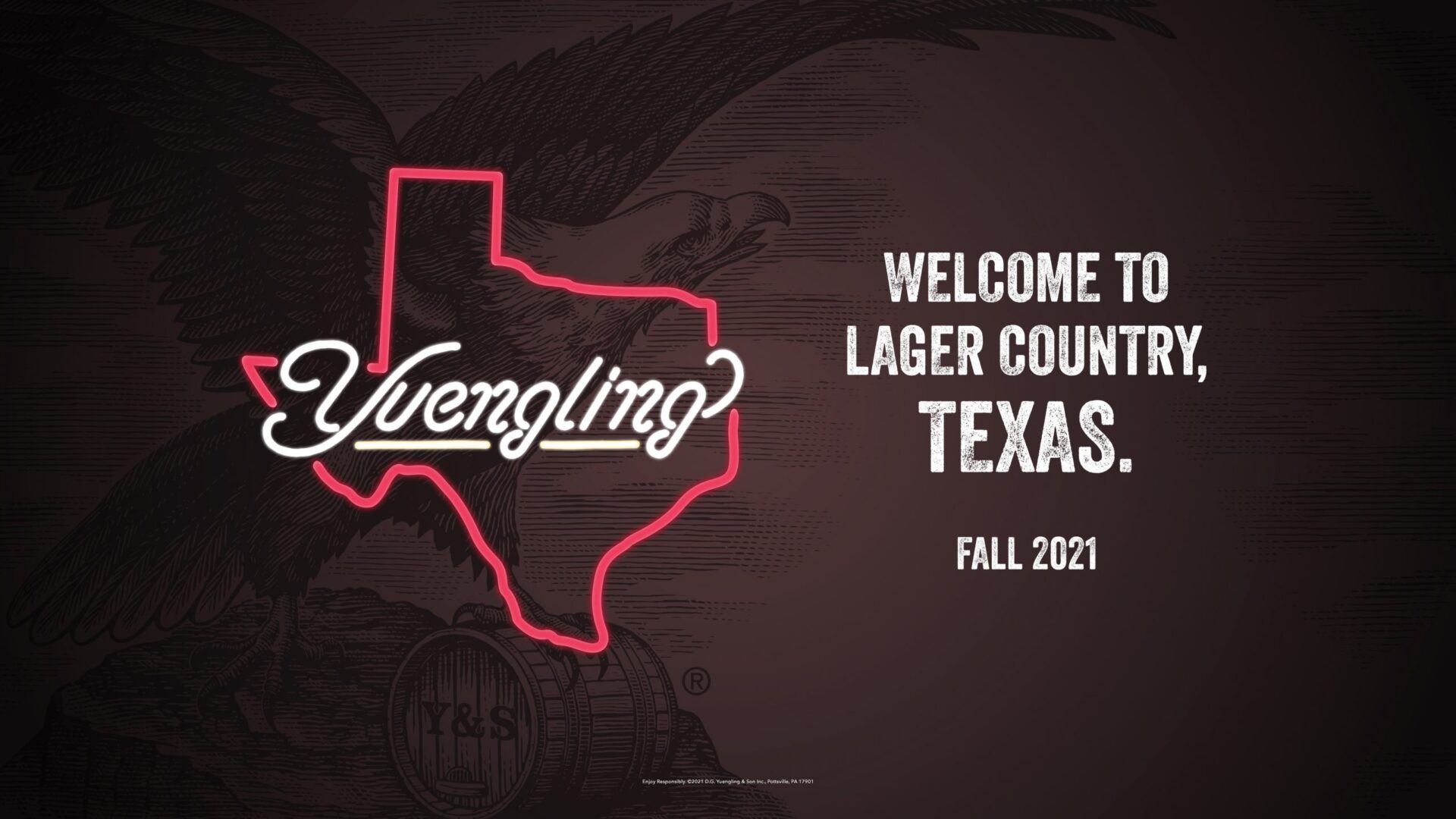 Yuengling Begins Westward Expansion With Distribution Into Texas Yueng HomePageSlider JVCompany TexasNeon Scaled 1 1920x1080 