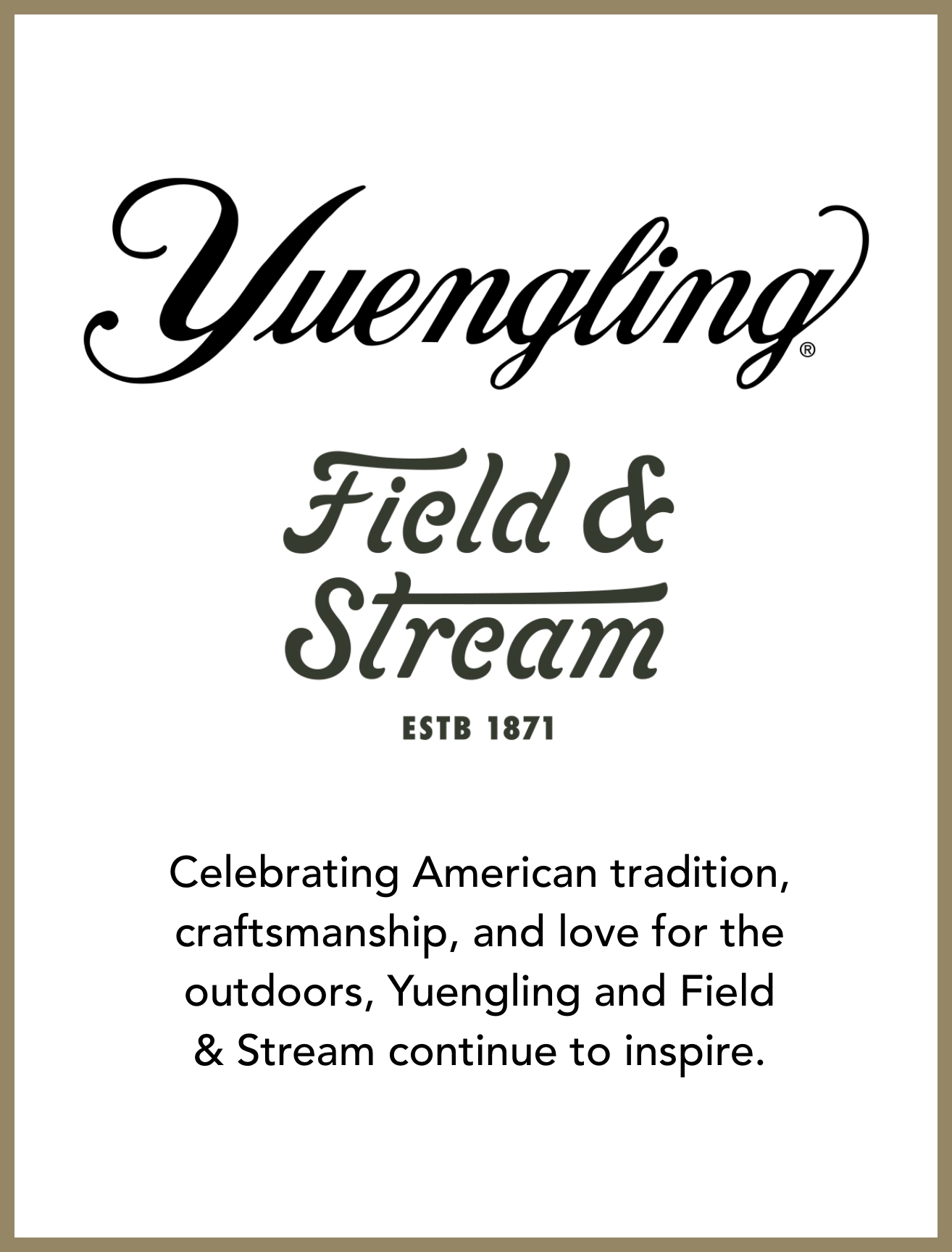 Yuengling and Field & Stream partnership